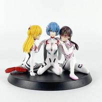 9CM Anime EVANGELION Figūrėlė EVA Ayanami Rei Kovinis Kostiumas Asuka Langley Soryu Modelis Žaislas Kovinis Kostiumas Veiksmo Figūrėlė Kolekcija Dovana No box gray