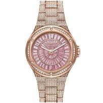 Michael Kors MK6992 Lennox auksinės spalvos moteriškas laikrodis 41mm ryškiai rožinė