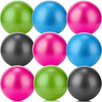 9 vnt. Mažas Pilates kamuoliukas Mini mankštos kamuoliukas 9 colių Treniruočių kamuoliukas Core kamuoliukas Minkštas jogos kamuoliukas stabilumui Barre lenkimo treniruotėms Tempimas Fizinis  9-Pack pink