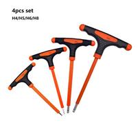 T-Shape Hex Key Wrench Set With Ball Head And Cross Slotted Screwdriver, Non-Slip Handle Chromium Vanadium Steel