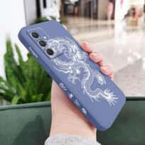 Dragon Groaned Case For Samsung A56 A54 A36 A34 A26 A24 A17 A16 A14 A73 A53 A33 A23 A13 A07 A06 A72 A52S A32 A22 A15 A25 A35 A55 For Samsung A35 5G šviesiai mėlyna spalva
