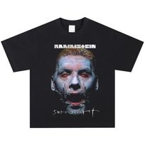 Rammstein marškinėliai, minkštas audinys, laisvalaikio kasdieniai drabužiai XXL gray
