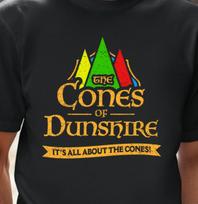Cones of Dunsfire T-shirt | Gaming Parody Tee, Parks and Rec Shirt, Game Night 2XL