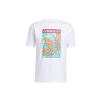 Adidas Originals Summer Tongue Foam Print Logo Sport Round Neck Short Sleeve T-Shirt Men Tops White GN3900 S