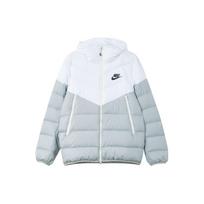Nike Logo Zip-Up Hooded Down Jacket Men Outerwear White DV0754-100 M