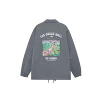 Li-Ning Cartoon Embroidered Logo Sports Jacket Men Jackets Gray AFDRA03-2 XXL