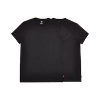Levis Cotton Heavyweight Crew Neck T-Shirt 2-Pack Men Tops Black 79541-0001 XS