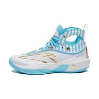Anta Kids Comfortable Non-Slip Shock Absorbing Mid-Top Basketball Shoes Kids sneaker White Blue Gold 312321130-4 39