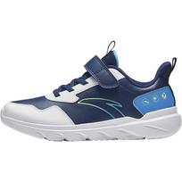 Anta Kids Vitality Simple Versatile Lightweight Shock Absorption Low-Top Running Shoes Kids Sneakers Deep-Navy-Blue Anta-White Aqua-Blue A12435568-6 36