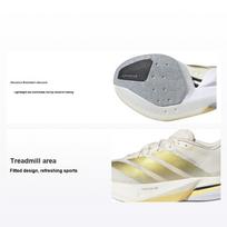 adidas  Adizero Boston 13 Chalk White Gold Metallic Women Sneakers Cream Orange-Tint JS4952 36⅔