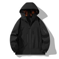 New Hooded Jacket Men's Waterproof Windproof Mountaineering Suit Outdoor Jacket S juoda