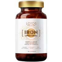 Geležis ir vitaminas B12 LOTOS PREMIUM LIPOSOMAL IRON, 90 kaps.