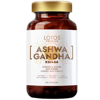 Ašvaganda LOTOS PREMIUM ASHWAGANDHA KSM-66, 90 kaps.