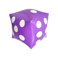 Large Inflatable Dice Cube with Polka Dot Print for Outdoor Indoor Party Games Pool Activities Kids Adults Toy Prop One Size