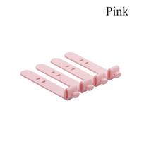 4/8PCS Silicone Headphones Organizer Cord Clip Cable Winder USB Wire Tie Earphone Cable Ptotector 4PCS rožinė