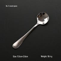 410 Stainless Steel Long Handle Dessert Spoon for Home, Restaurant, and Hotel Use