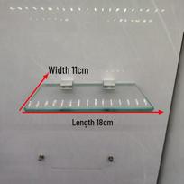 Rectangular Tempered Glass Shelf - Multi-Layer Space Aluminum Bathroom Storage