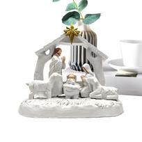Nativity Scene Ornaments Manger Scene Nativity Christmas Decorations Resin Jesus Birth Home Decor For Bedroom Living Room CHINA
