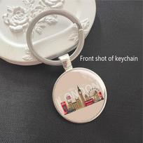 UK Flag Keychain with Tower Bridge & Big Ben Charm Souvenir