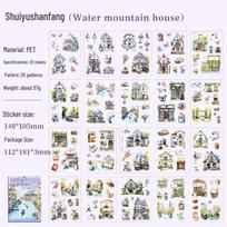 Yue Zhen Retro Glazed Tile Journal Stickers: PET Die-cut Decals