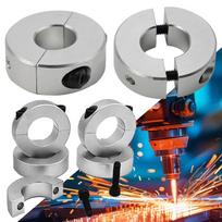 1Pcs Aluminum Alloy Fixed Locking Limit Ring Double Split 6-20mm Diameter Shaft Collar Separate Optical Axis with Screws 6mm