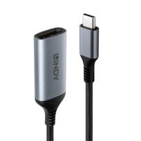 Keitiklis - Lindy USB Type C Į DisplayPort 8K60 Keitiklis 32.4Gbps Juodas