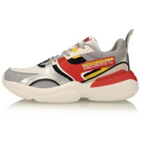 Li Ning Zheng Rong Shock Absorption Non-Slip Wear-Resistant Low-Top Sports Casual Shoes Women sneaker White Gray AGLP086-1 37