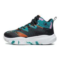 Li Ning Comfortable Versatile Shock Absorption Low-Top Basketball Shoes Kids Sneakers Deep-Green YKBT006-11 35