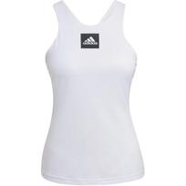 Adidas Solid Logo Round Neck Sleeveless Vest Women tops White HA7627 L