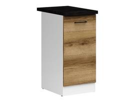 Pastatoma virtuvinė spintelė Junona Line, 40 cm, ąžuolo/juodos/baltos spalvos