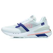 Li Ning 001 Shock Absorption Rebound Low Top Running Shoes Women Sneakers White Gray Blue AGCR184-1 35⅔