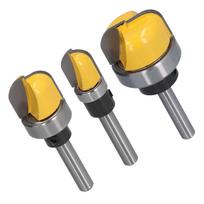 Round Nose Bit Core Box Bowl Tray Template Dish Carving Router Cutter with Bearing 1 4in Shank1‑1 8in 3 4in 1 2in