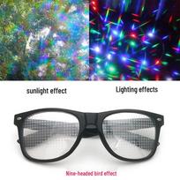 Optiniai difrakciniai fejerverkų akiniai karnavalui Black Frame blue