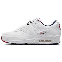 Nike Air Max 90 Moteriški Balti/Tamsiai Mėlyni-Raudoni Oro Pagalvėlės Laisvalaikio Batai DJ5414-100 36.5