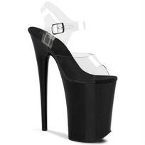 Sexy Women Pole Dance Shoes Pumps Party Club Platform High-heeled 23cm Shoes Summer  Sandals Stripper Shoes 39 juoda