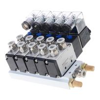 Energijos taupymo 4 stotelių solenoidinių vožtuvų kolektorius 24V 5 krypties 2 padėčių pneumatiniai oro vožtuvai pramoniniam naudojimui 1