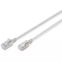 Digitus CAT 6A F-FTP Slim jungiamasis kabelis 10 m pilkas