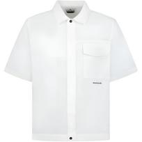 Stone Island Solid Color Polo Collar Single Breasted Short Sleeve Shirt Men shirts White 801511809-V0001 S