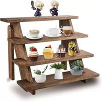 Wooden Ladder-Style Shelf: Multi-Purpose Display for Cupcakes and Potted Plants Multi-Purpose