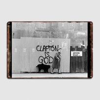 Claptonas yra Dievas Metalo ženklas Retro Kino Salės Garažo Sieninė Tapyba Namų Skardos Ženklas Plakatai 20X30CM