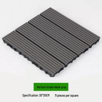 Atsparios vandeniui ir korozijai WPC grindys lauko terasoms, balkonams, sodams ir kiemams renovuoti. 30x30x2.0 cm black