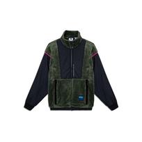 Adidas Originals Trefoil Adv Sherpa Jacket Colorblock Stand-Collar Sport Coat Men Outerwear Green GV0927 XS
