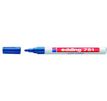 Žymeklis Edding 751 lako pagrindu, apvaliu galiuku, 1-2mm, mėlynos spalvos