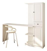 Rašomasis stalas ir knygų spinta Rb1000401557, balta