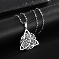 Nordic Viking Compass Stainless Steel Necklace Witch Men Legs Necklace Jewelry