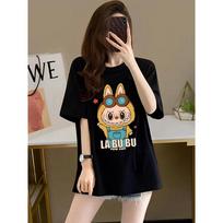 LABUBU Korean Top Short Sleeve T-shirt Women's Summer Casual Street Top M