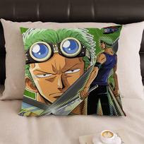 Anime Cool Boy O-One Piece R-Roronoa Z-Zero Cushion Cover Car Throw Pillow Case For Sofa Car Christmas Gift 40x40cm 45x45cm 12x12Inch