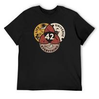 42 Atsakymas į Gyvenimą, Visatą ir Viską T-shirt Keliautojo po Galaktiką vadovas 42 Atsakymas Dovana T-shirt S juoda