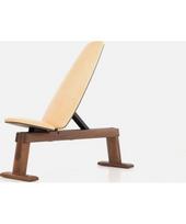 Treniruočių suoliukas NOHrD Walnut, natūrali oda, natūralus