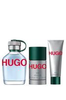 Rinkinys Hugo Boss Hugo Man vyrams: tualetinis vanduo EDT, 125 ml + dezodorantas, 75 ml + dušo želė, 50 ml